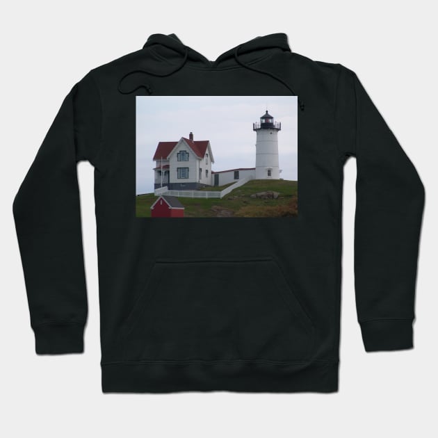 Nubble Light - York Beach, ME Hoodie by searchlight